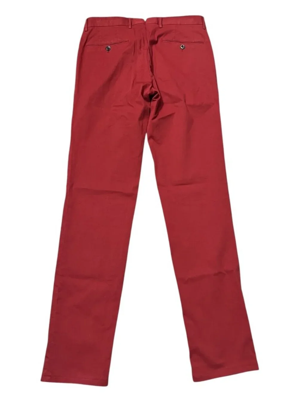 PT Torino Chino Pants Cotton Red Brown Waist 30 Superslim Fit Stretch Flat Front